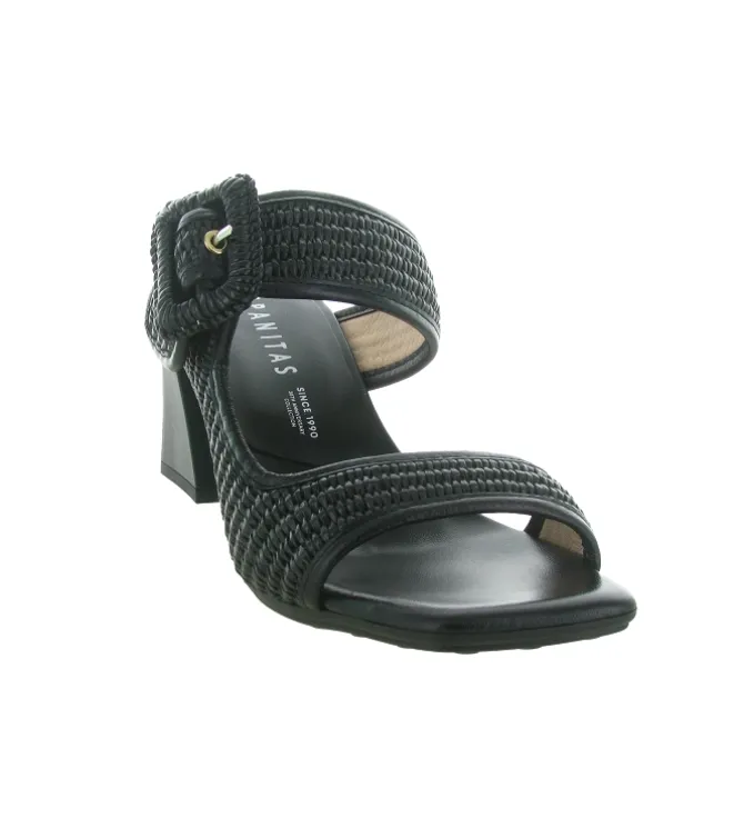 sandales et nu pieds - Mule Sabot - femme - Cuir - Noir - Hispanitas
