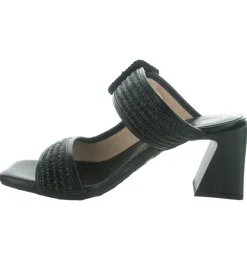 sandales et nu pieds - Mule Sabot - femme - Cuir - Noir - Hispanitas