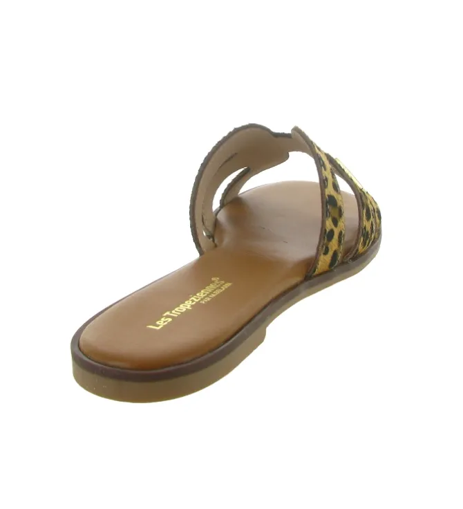 sandales et nu pieds - Mule Sabot - femme - Cuir - Léopard - Les tropeziennes