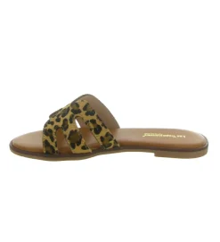 sandales et nu pieds - Mule Sabot - femme - Cuir - Léopard - Les tropeziennes