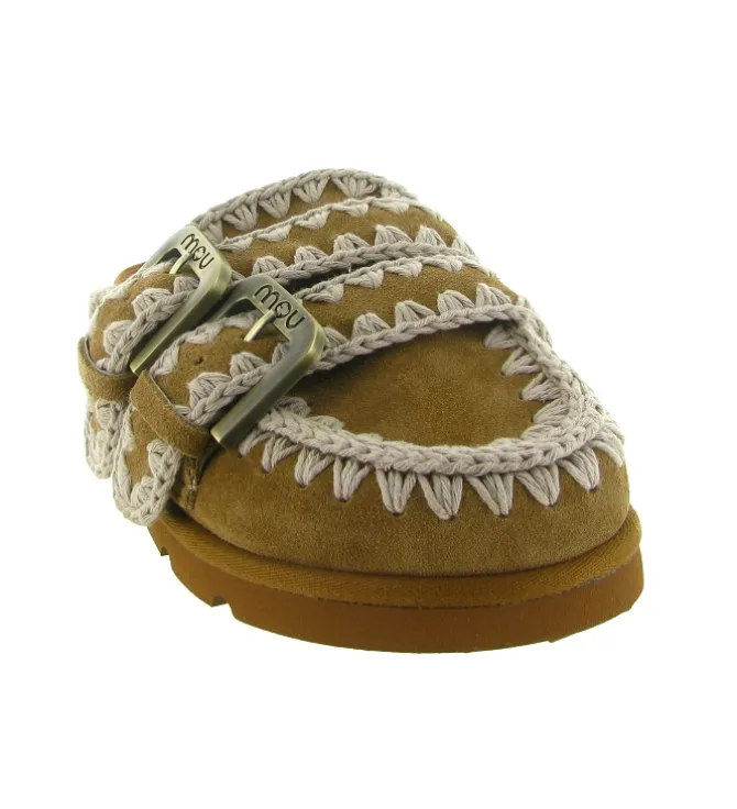 sandales et nu pieds - Mule Sabot - femme - Nubuck - Chestnut - Mou