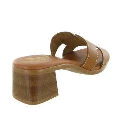 sandales et nu pieds - Mule Sabot - femme - Cuir - Marron - Oh my sandals