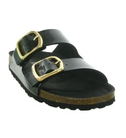 sandales et nu pieds - Mule Sabot - femme - Cuir - Noir - Armando