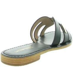sandales et nu pieds - Mule Sabot - femme - Cuir - Noir - Les tropeziennes