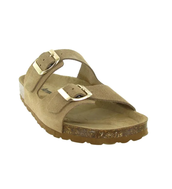 sandales et nu pieds - Mule Sabot - femme - Nubuck - Beige - Armando