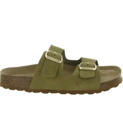sandales et nu pieds - Mule Sabot - femme - Nubuck - Kaki - Armando