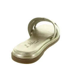 sandales et nu pieds - Mule Sabot - femme - Cuir - Or - Atelier tropezien
