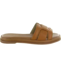 sandales et nu pieds - Mule Sabot - femme - Cuir - Marron - Atelier tropezien