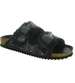 sandales et nu pieds - Mule Sabot - femme - Jeans - Noir - Colors of california