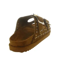 sandales et nu pieds - Mule Sabot - femme - Nubuck - Chestnut - Colors of california