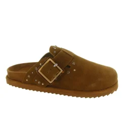 sandales et nu pieds - Mule Sabot - femme - Nubuck - Chestnut - Colors of california