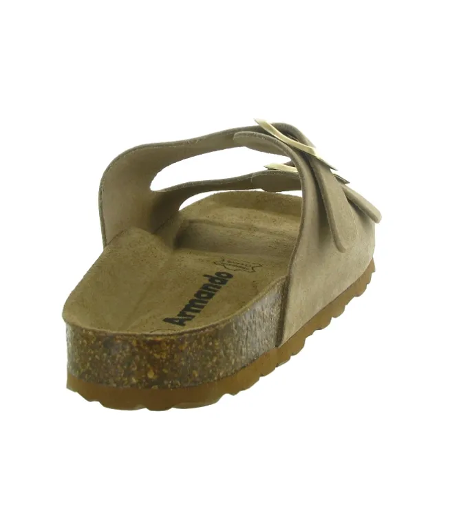 sandales et nu pieds - Mule Sabot - femme - Nubuck - Taupe - Armando