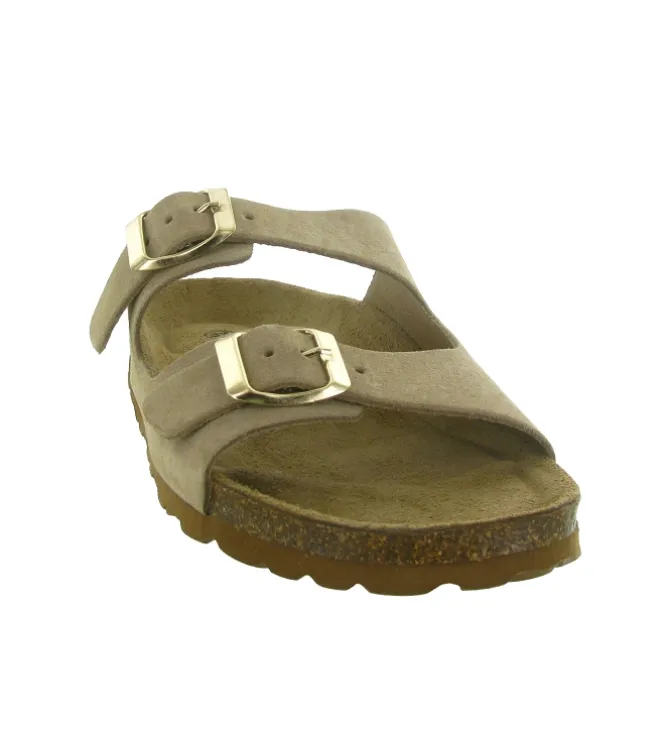 sandales et nu pieds - Mule Sabot - femme - Nubuck - Taupe - Armando