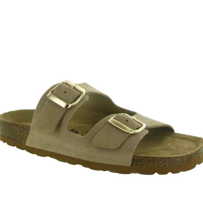 sandales et nu pieds - Mule Sabot - femme - Nubuck - Taupe - Armando