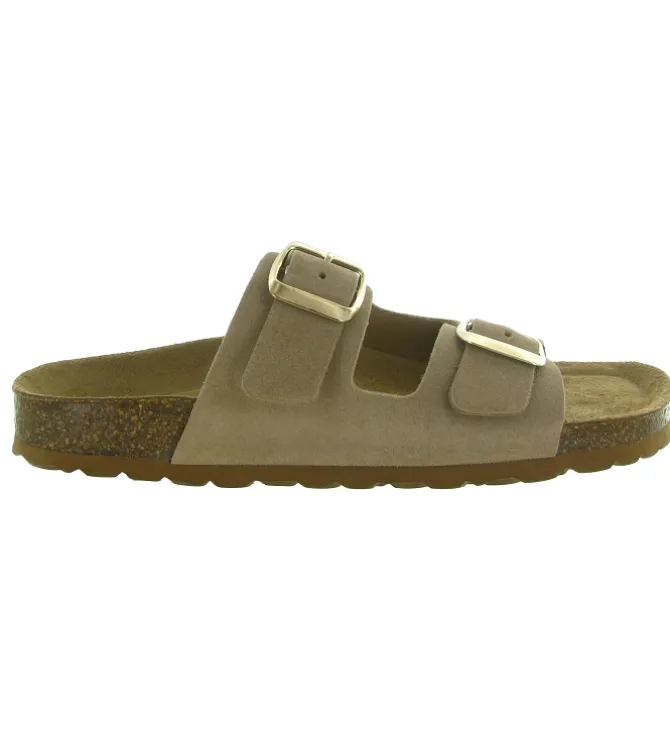 sandales et nu pieds - Mule Sabot - femme - Nubuck - Taupe - Armando