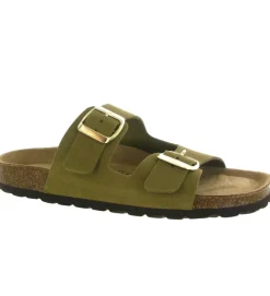 sandales et nu pieds - Mule Sabot - femme - Nubuck - Kaki - Armando