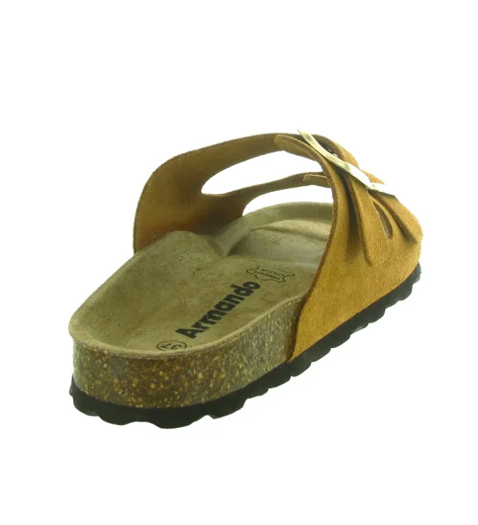 sandales et nu pieds - Mule Sabot - femme - Nubuck - Camel - Armando