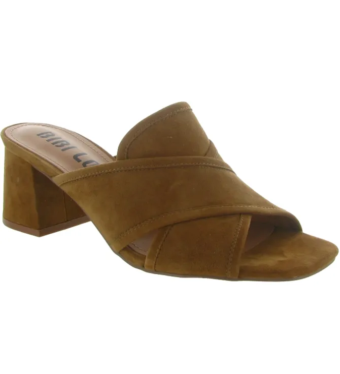 sandales et nu pieds - Mule Sabot - femme - Nubuck - Camel - Bibi lou