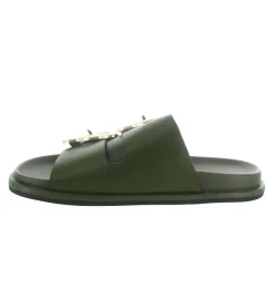 sandales et nu pieds - Mule Sabot - femme - Cuir - Kaki - Noa harmon