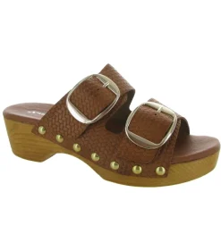 sandales et nu pieds - Mule Sabot - femme - Cuir - Marron - Xapatan