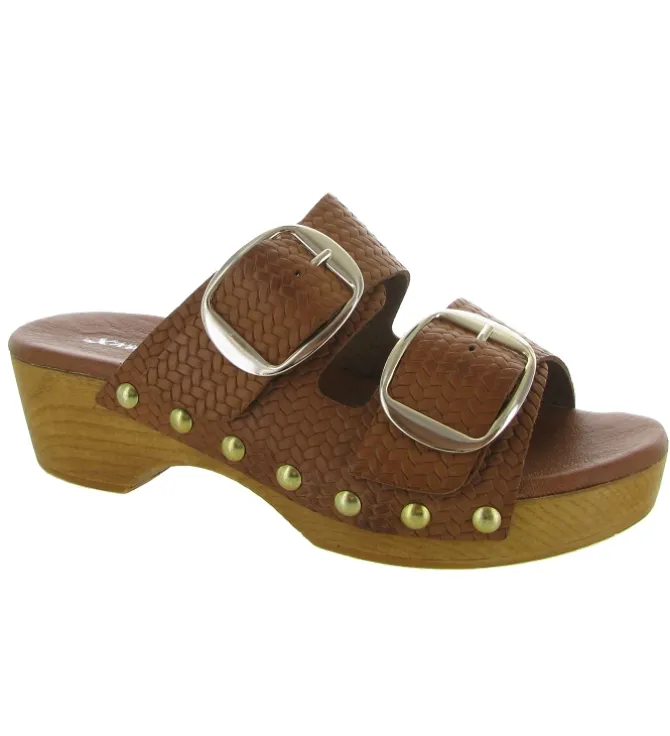 sandales et nu pieds - Mule Sabot - femme - Cuir - Marron - Xapatan