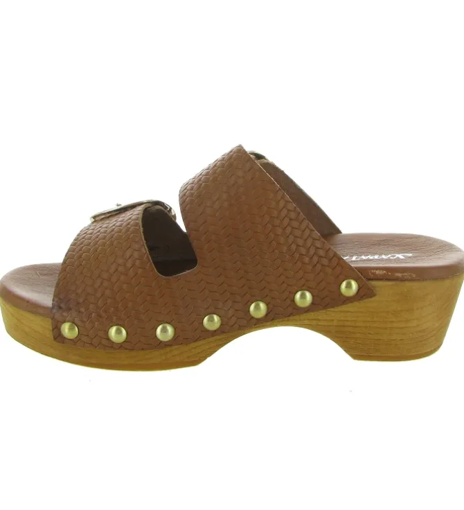 sandales et nu pieds - Mule Sabot - femme - Cuir - Marron - Xapatan
