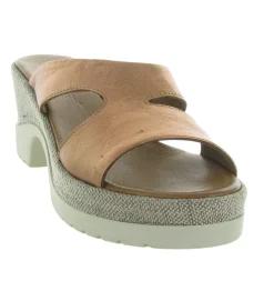sandales et nu pieds - Mule Sabot - femme - Cuir - Rose - Lune et lautre
