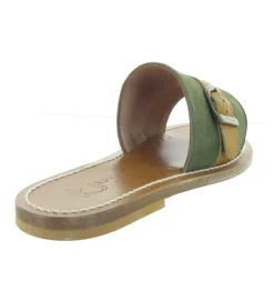 sandales et nu pieds - Mule Sabot - femme - Cuir - Vert - K.jacques