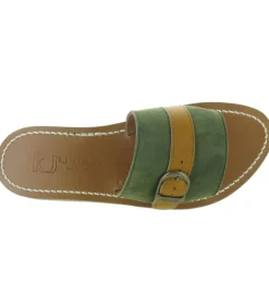 sandales et nu pieds - Mule Sabot - femme - Cuir - Vert - K.jacques