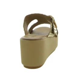 sandales et nu pieds - Mule Sabot - femme - Cuir - Or - Inuovo