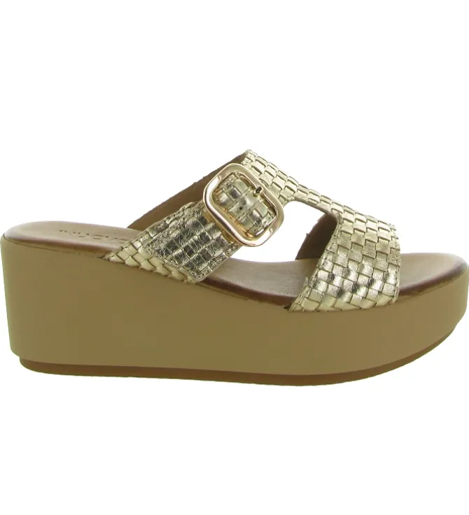 sandales et nu pieds - Mule Sabot - femme - Cuir - Or - Inuovo
