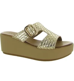 sandales et nu pieds - Mule Sabot - femme - Cuir - Or - Inuovo