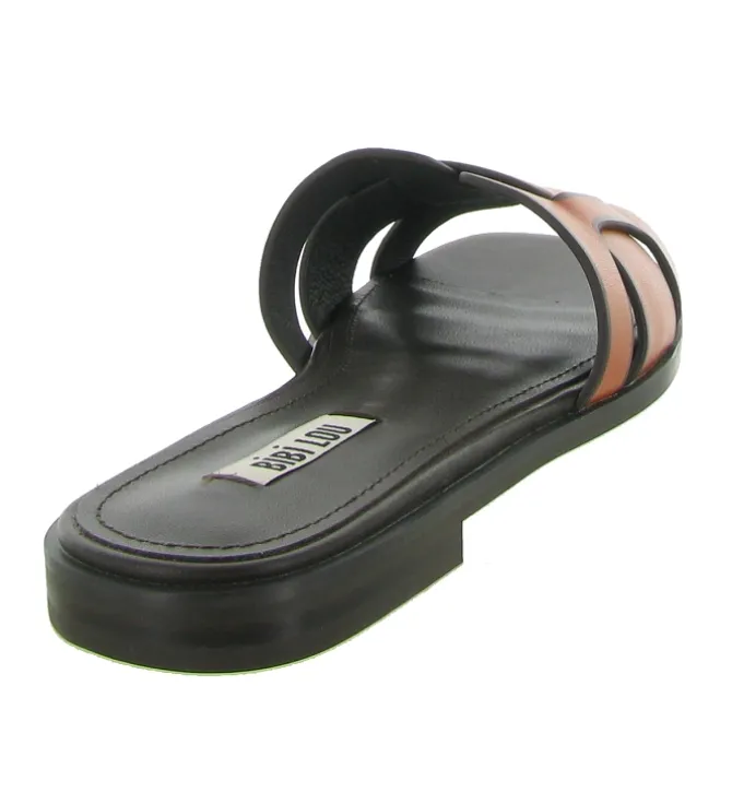 sandales et nu pieds - Mule Sabot - femme - Cuir - Orange - Bibi lou
