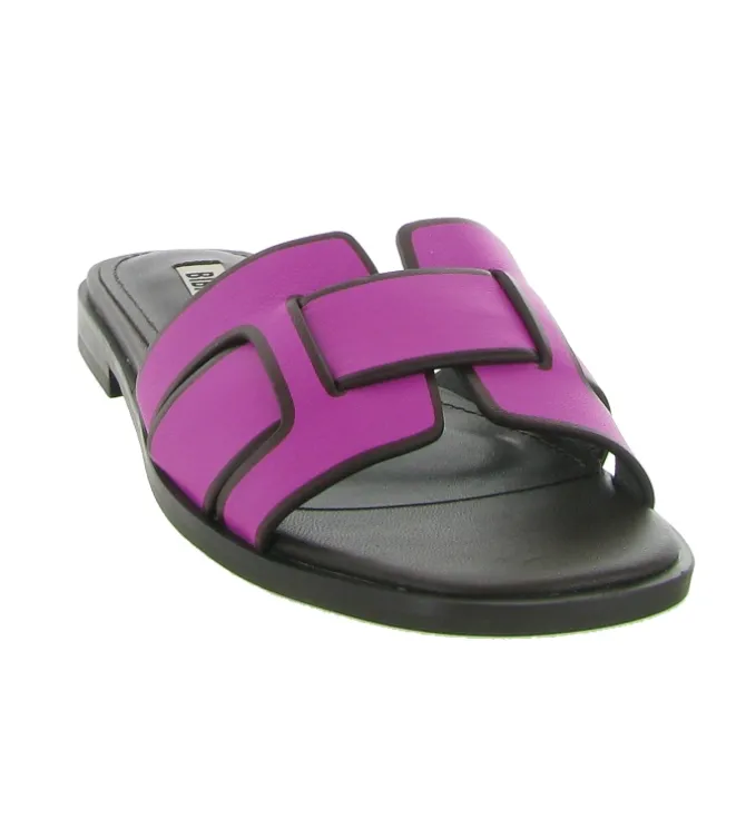 sandales et nu pieds - Mule Sabot - femme - Cuir - Rose - Bibi lou