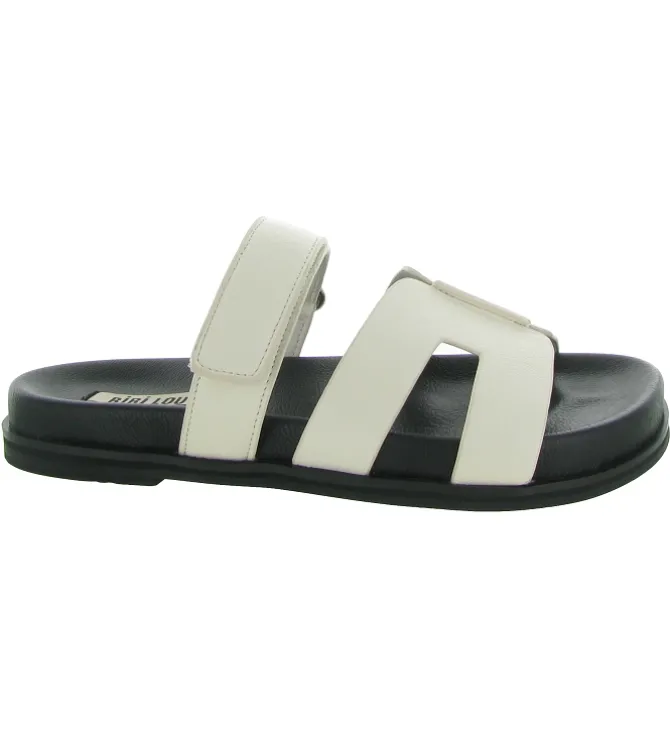 sandales et nu pieds - Mule Sabot - femme - Cuir - Beige - Bibi lou