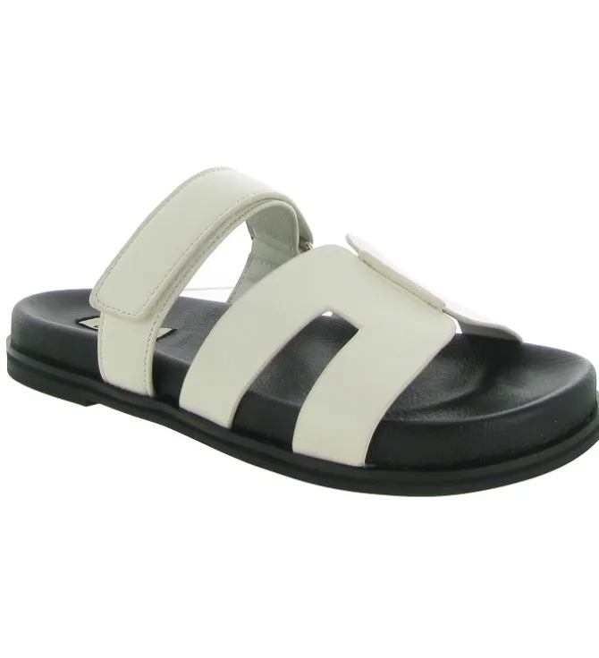 sandales et nu pieds - Mule Sabot - femme - Cuir - Beige - Bibi lou