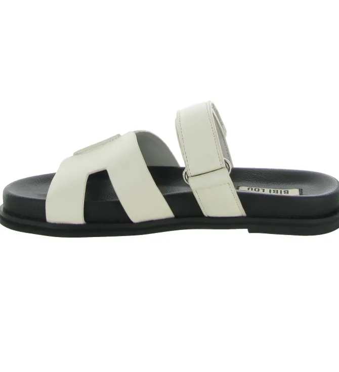 sandales et nu pieds - Mule Sabot - femme - Cuir - Beige - Bibi lou