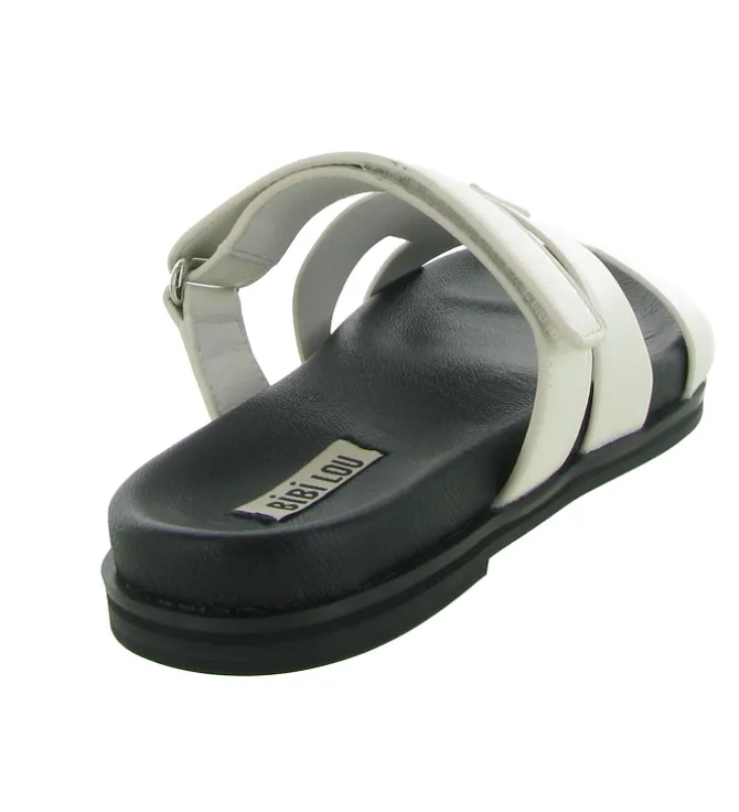 sandales et nu pieds - Mule Sabot - femme - Cuir - Beige - Bibi lou