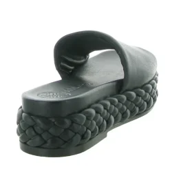 sandales et nu pieds - Mule Sabot - femme - Cuir - Noir - Unisa