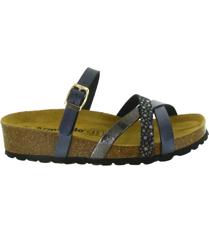 sandales et nu pieds - Mule Sabot - femme - Synthétique - Bleu Marine - Armando