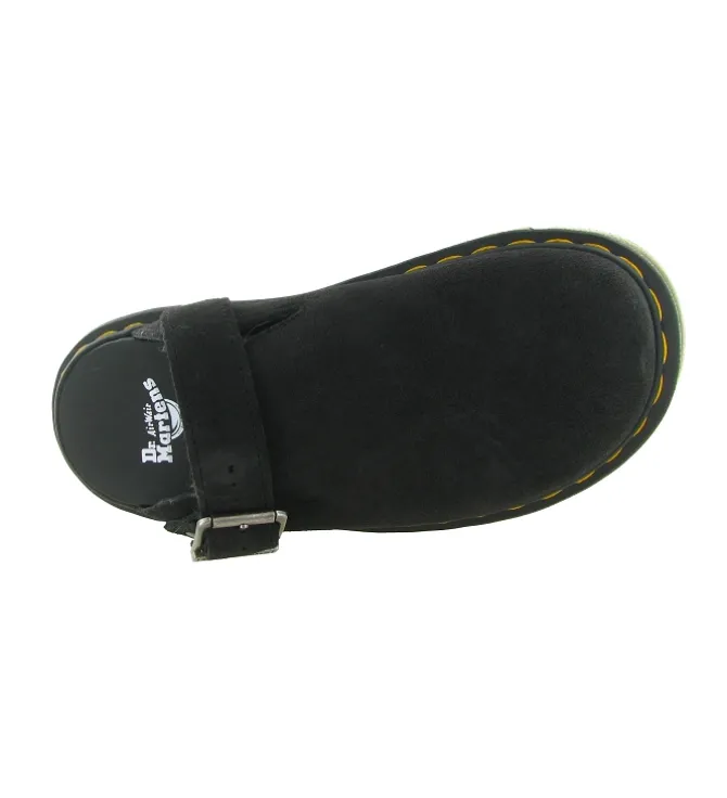 sandales et nu pieds - Mule Sabot - femme - Nubuck - Noir - Doc martens