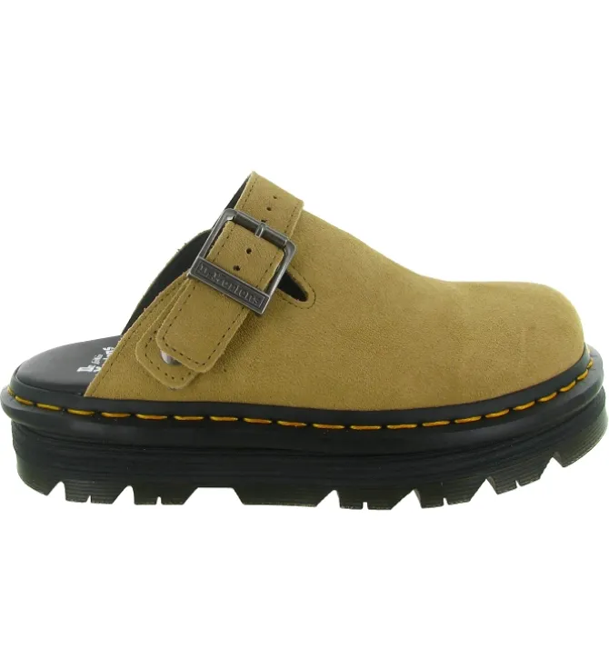 sandales et nu pieds - Mule Sabot - femme - Nubuck - Beige - Doc martens