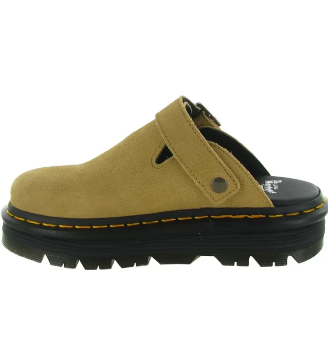 sandales et nu pieds - Mule Sabot - femme - Nubuck - Beige - Doc martens