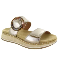 sandales et nu pieds - Mule Sabot - femme - Cuir - Argent - Remonte