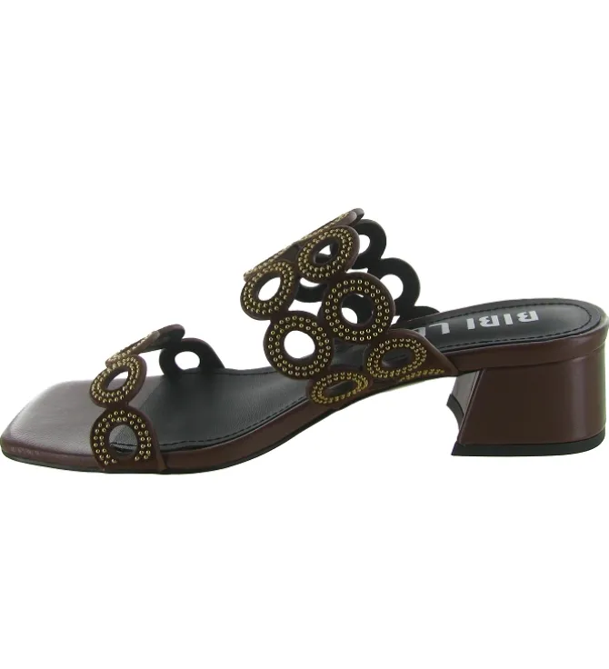 sandales et nu pieds - Mule Sabot - femme - Cuir - Marron - Bibi lou