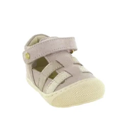 sandales et nu pieds - Semelle souple - bebe fille - Cuir laminé - Rose - Naturino