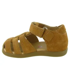 sandales et nu pieds - Semelle souple - bebe garcon - Nubuck - Marron - Shoo pom