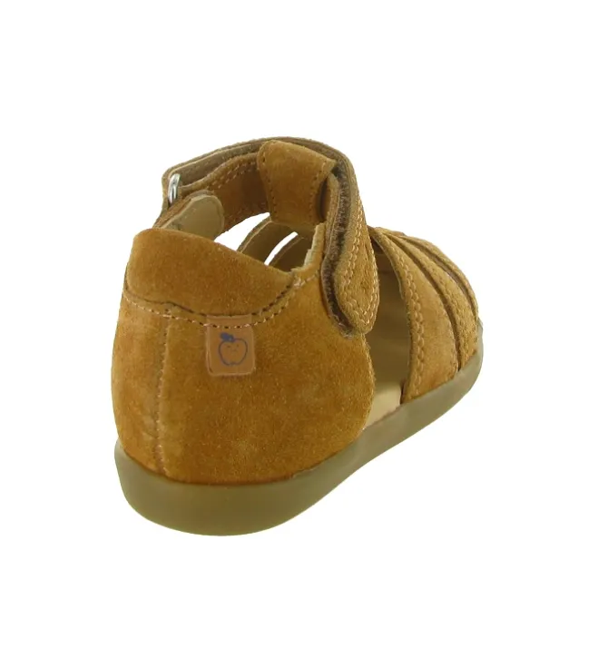 sandales et nu pieds - Semelle souple - bebe garcon - Nubuck - Marron - Shoo pom