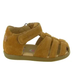 sandales et nu pieds - Semelle souple - bebe garcon - Nubuck - Marron - Shoo pom