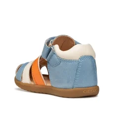 sandales et nu pieds - Semelle souple - bebe garcon - Cuir - Bleu - Geox